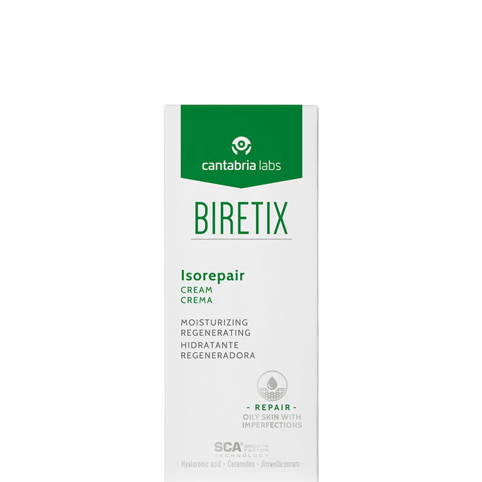 Biretix ISOREPAIR Crema Hidratante Regeneradora con Ceramidas y Ácido Hialurónico para Pieles Sensibilizadas por Retinoides - 50 ml