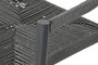 DKD Home Decor Sofá Terraza y Jardín Ratán Aluminio Negro Gris Oscuro 55 x 76 x 131 cm