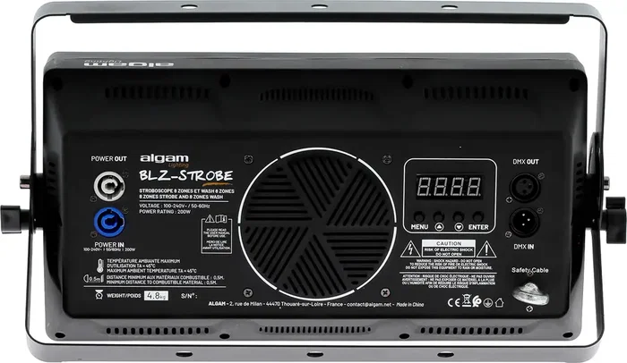 ALGAMLIGHT BLZ STROBE Proyector Estroboscópico 8 Zonas RGBW 640 LED + 80 LED Blanco Potente para Eventos Escenarios Clubs