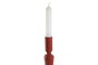 DKD Home Decor Candelabro Sejed Urban Mostaza Terracota Aluminio 10x10x32 cm (2 Unidades)