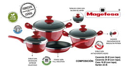 MAGEFESA Batería Finstock ESP-FIT Roja de 7 Piezas