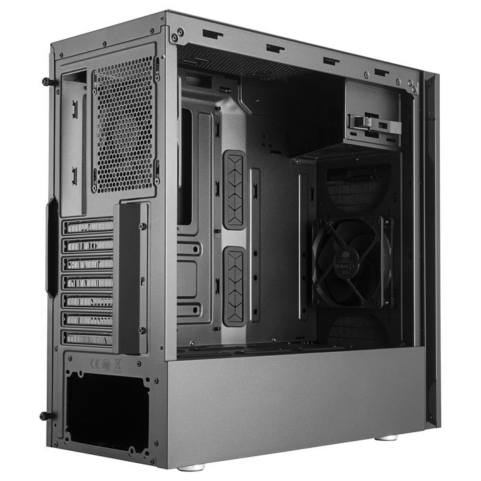 Cooler Master Silencio S600 Midi Tower Negro con Panel Lateral de Acero, USB 3.2, Gestión de Cables, Soporte ATX/microATX/Mini-ITX, 1x Ventilador 120mm Frontal y Trasero