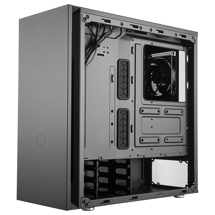 Cooler Master Silencio S600 Midi Tower Negro con Panel Lateral de Acero, USB 3.2, Gestión de Cables, Soporte ATX/microATX/Mini-ITX, 1x Ventilador 120mm Frontal y Trasero
