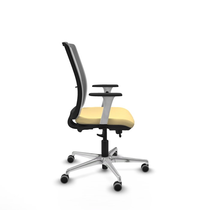 PIQUERAS Y CRESPO Silla de oficina Haches con mecanismo Sincro/Traslack, Crema y Gris