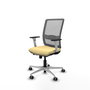 PIQUERAS Y CRESPO Silla de oficina Haches con mecanismo Sincro/Traslack, Crema y Gris