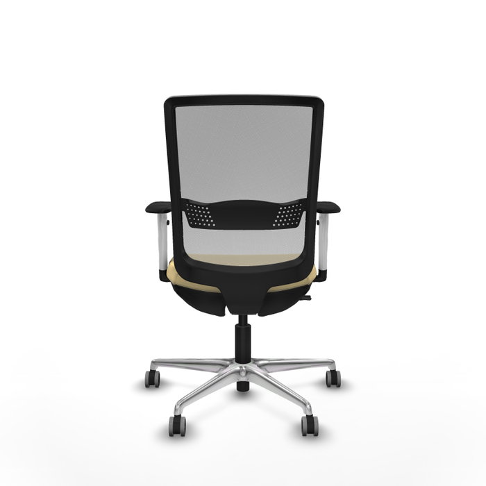 PIQUERAS Y CRESPO Silla de oficina Haches con mecanismo Sincro/Traslack, Crema y Gris
