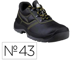 Deltaplus Zapatos de seguridad Piel Crupón Pigmentada Suela PU Bi Densidad Negro Talla 43 S1P-FO-A-E-SRC