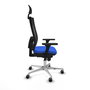 PIQUERAS Y CRESPO Silla de oficina Horna con mecanismo Sincro, Azul y Negro