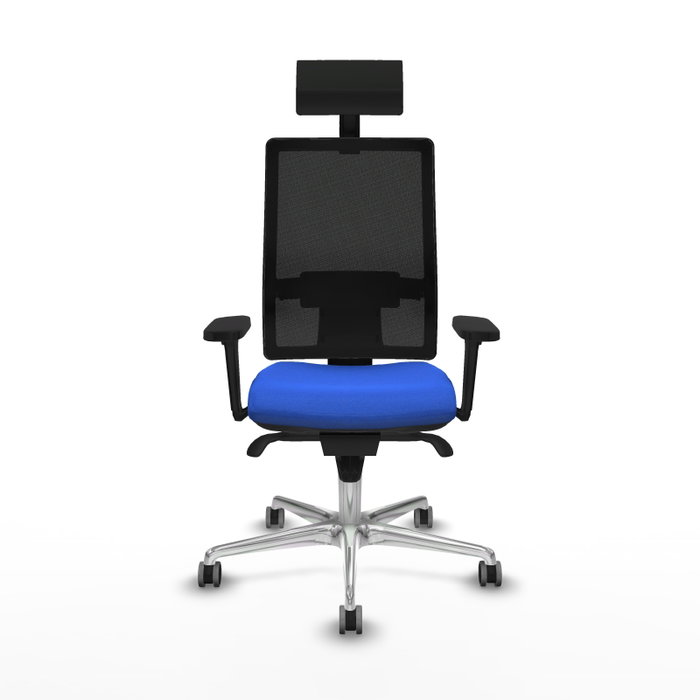 PIQUERAS Y CRESPO Silla de oficina Horna con mecanismo Sincro, Azul y Negro