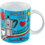 Bialetti Tasse Ciao Italia Taza de Porcelana Multicolor