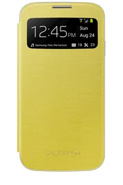 Samsung Galaxy S4 S View Cover - Funda Libro con Pantalla Visible para Notificaciones - Amarillo