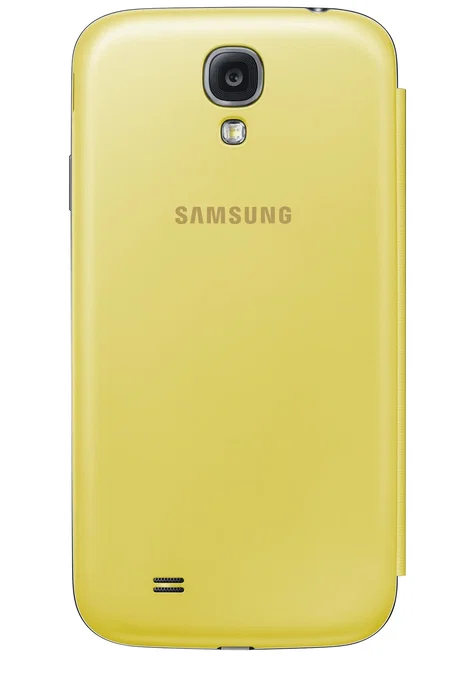 Samsung Galaxy S4 S View Cover - Funda Libro con Pantalla Visible para Notificaciones - Amarillo