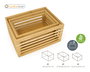 Confortime Set de 3 Cajas de Organización en Bambú, 25.5x14.8x10 cm y 27.6x cm (4 Unidades)