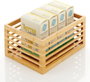 Confortime Set de 3 Cajas de Organización en Bambú, 25.5x14.8x10 cm y 27.6x cm (4 Unidades)