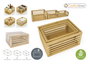 Confortime Set de 3 Cajas de Organización en Bambú, 25.5x14.8x10 cm y 27.6x cm (4 Unidades)