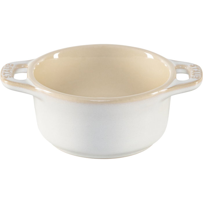 Staub Mini Cocotte Set de 4 Piezas Redondas, Cerámica, Marfil
