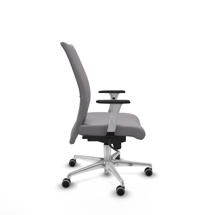 PIQUERAS Y CRESPO Silla Albacete Confidente Gris con Mecanismo Sincro y Base de Aluminio PIQUERAS Y CRESPO Silla Albacete Confidente Gris con Mecanismo Sincro y Base de Aluminio