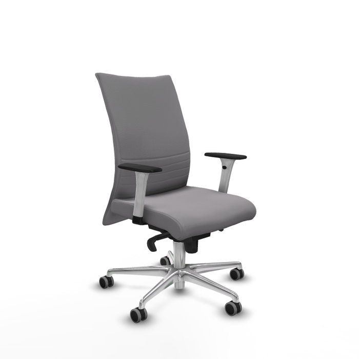 PIQUERAS Y CRESPO Silla Albacete Confidente Gris con Mecanismo Sincro y Base de Aluminio PIQUERAS Y CRESPO Silla Albacete Confidente Gris con Mecanismo Sincro y Base de Aluminio