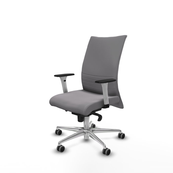 PIQUERAS Y CRESPO Silla Albacete Confidente Gris con Mecanismo Sincro y Base de Aluminio PIQUERAS Y CRESPO Silla Albacete Confidente Gris con Mecanismo Sincro y Base de Aluminio