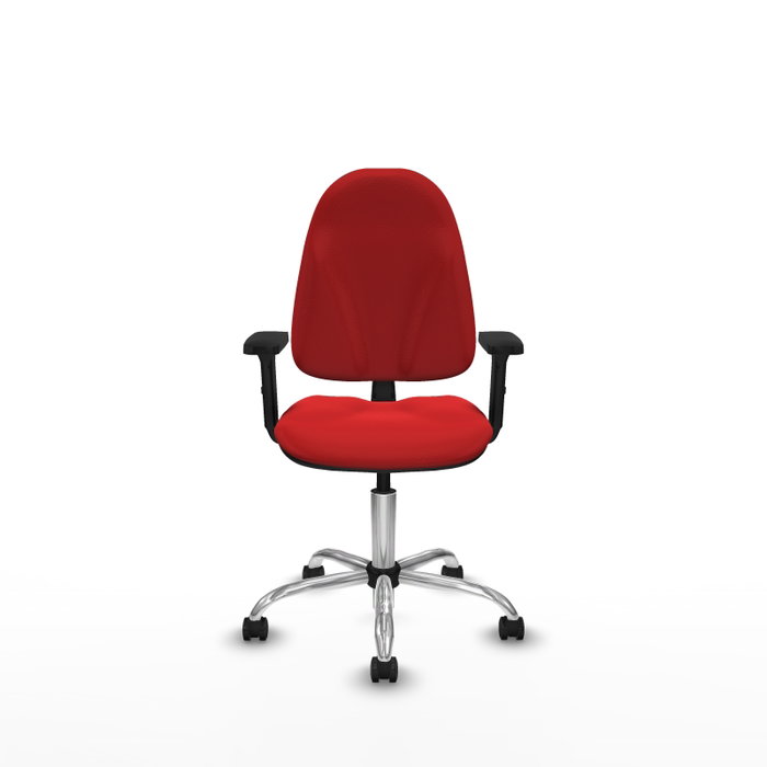 PIQUERAS Y CRESPO Silla de oficina Algarra Rojo con brazos 2D