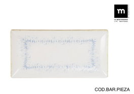 La Mediterranea Fuente Rectangular Nebulosa Mate 30x15 cm