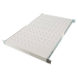 Digitus Bandeja de estantería 1U para armarios de 19 pulgadas, 44x483x737mm, Gris claro