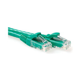 ACT Cable de parcheo CAT6 U/UTP de 10 metros, verde, con conectores RJ45 y diseño snagless