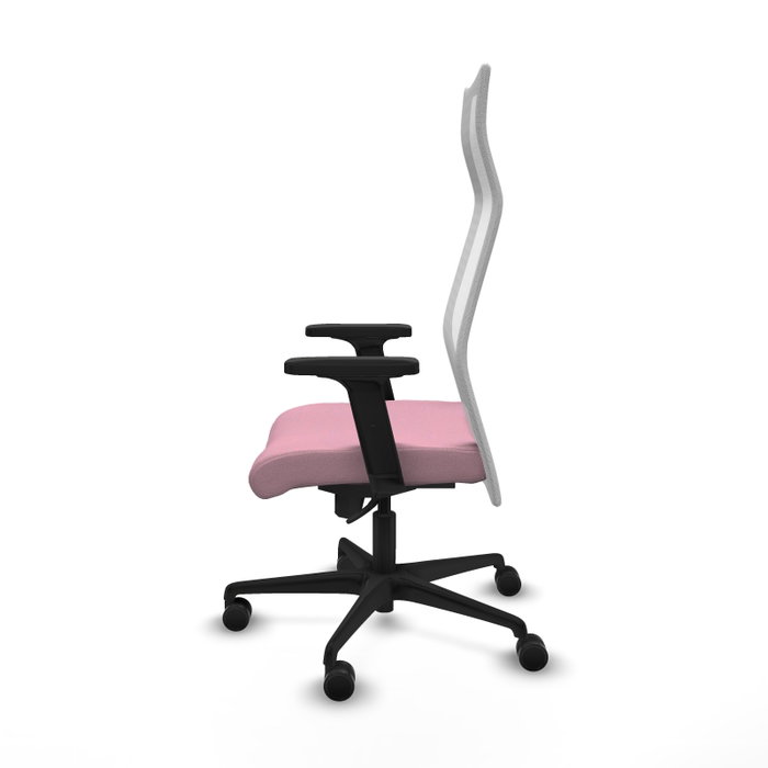 PIQUERAS Y CRESPO Sillón Albacete con Mecanismo Sincro, Tela Rosa y Malla Blanca PIQUERAS Y CRESPO Sillón Albacete con Mecanismo Sincro, Tela Rosa y Malla Blanca