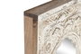 DKD Home Decor Espejo Mango 60x6x87 Tallado Blanco