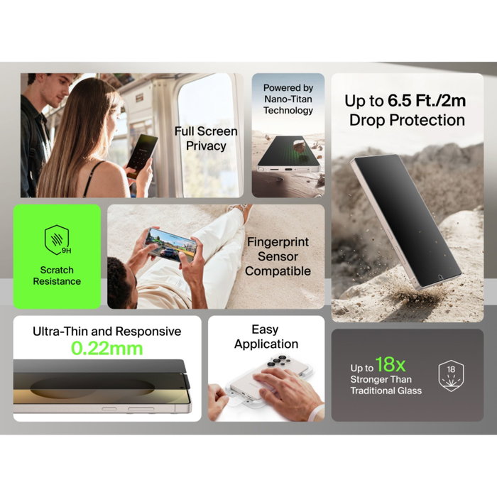 Belkin Titan SmartShield Privacy Screen Guard para Samsung Galaxy S26 Ultra