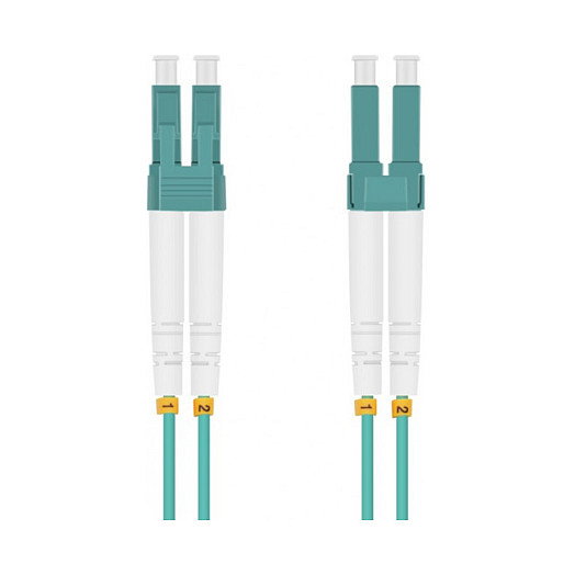 Helos Cable de parcheo de fibra óptica OM3 dúplex LC/LC aqua 15,0m Helos Cable de parcheo de fibra óptica OM3 dúplex LC/LC aqua 15,0m