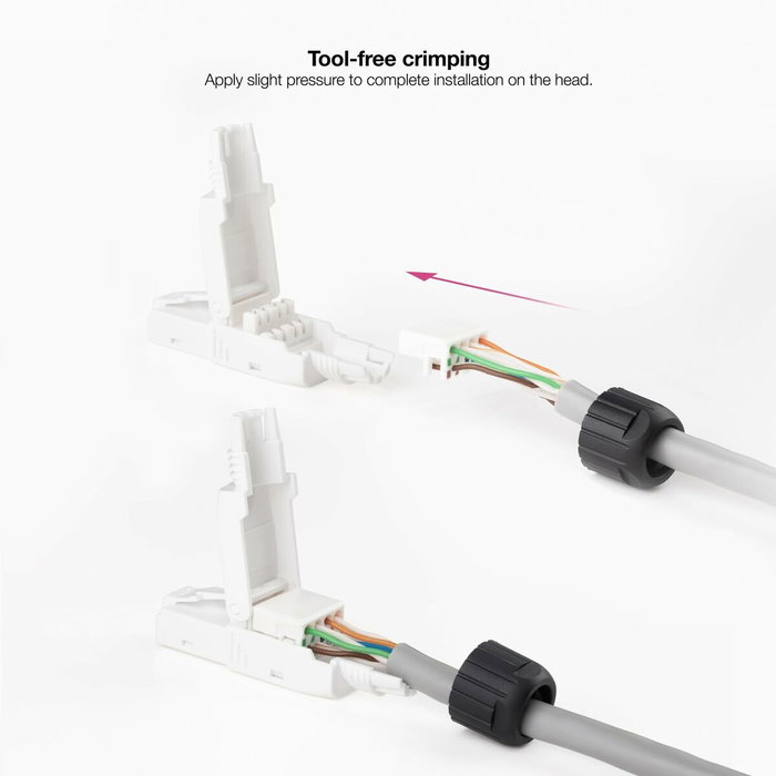 Nanocable Conector RJ45 UTP Cat.6A Auto-Crimpable (10 Unidades) Blanco Nanocable Conector RJ45 UTP Cat.6A Auto-Crimpable (10 Unidades) Blanco