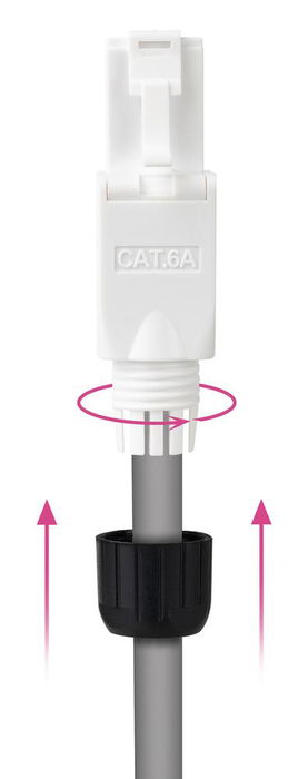 Nanocable Conector RJ45 Auto-Crimpable Cat.6A UTP para cables Cat.5/5e/6/6A, 10 unidades, blanco