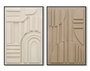 DKD Home Decor Cuadro Lienzo Moderno Surtido de 2 Piezas (82x122 cm) beige, marrón y dorado