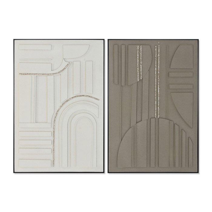 DKD Home Decor Cuadro Lienzo Moderno Surtido de 2 Piezas (82x122 cm) beige, marrón y dorado DKD Home Decor Cuadro Lienzo Moderno Surtido de 2 Piezas (82x122 cm) beige, marrón y dorado