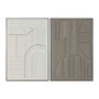 DKD Home Decor Cuadro Lienzo Moderno Surtido de 2 Piezas (82x122 cm) beige, marrón y dorado