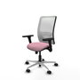 PIQUERAS Y CRESPO Silla de oficina Zulema con mecanismo Sincro, Rosa y Blanco