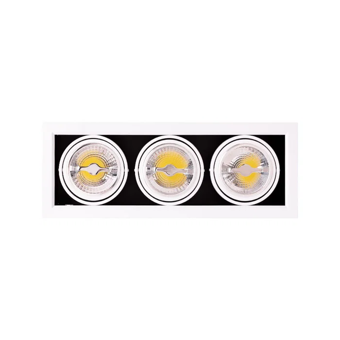 JW Foco Downlight Cardan LED 36W 3600Lm Cree COB Direccionable (24º) 4200K 40000H - JW-CAR-LED-3x12W-W