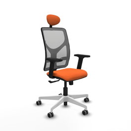 PIQUERAS Y CRESPO Silla de oficina Motilla Naranja y Gris