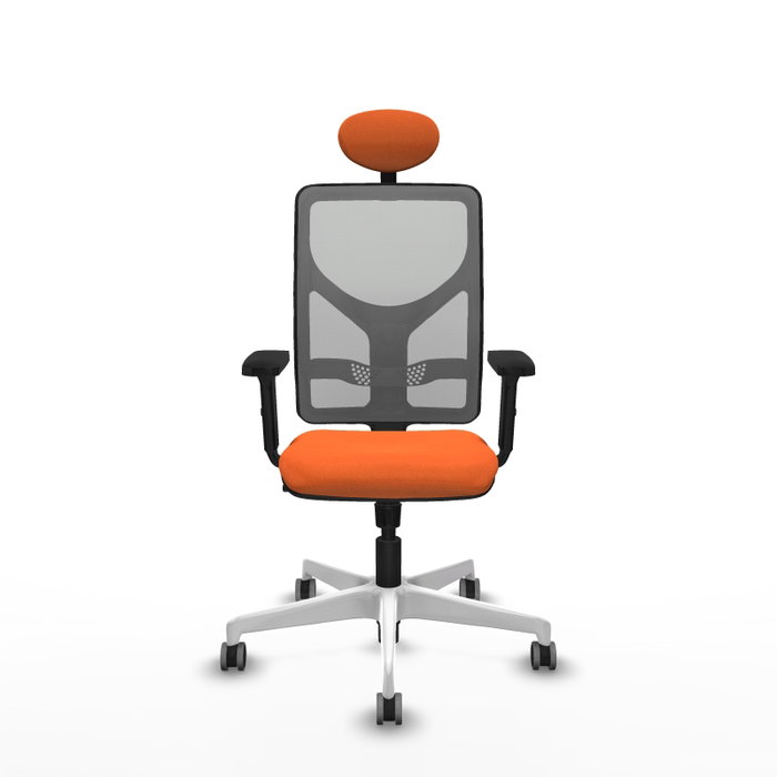 PIQUERAS Y CRESPO Silla de oficina Motilla Naranja y Gris