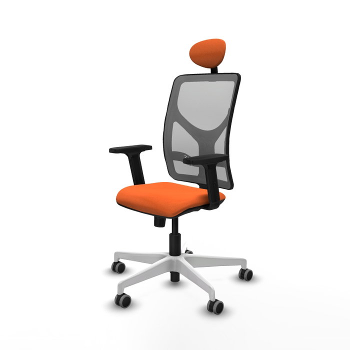 PIQUERAS Y CRESPO Silla de oficina Motilla Naranja y Gris
