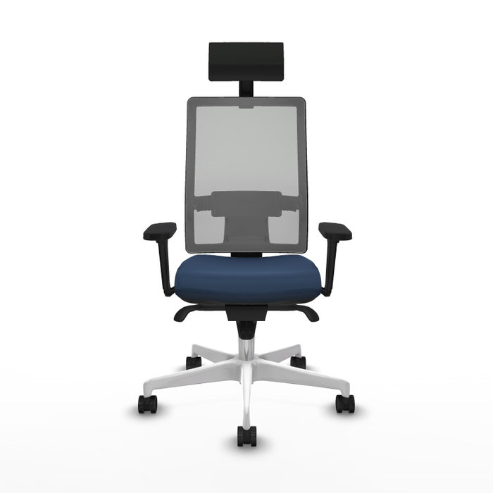 PIQUERAS Y CRESPO Silla de oficina Horna con mecanismo Sincro, Azul marino y Gris PIQUERAS Y CRESPO Silla de oficina Horna con mecanismo Sincro, Azul marino y Gris