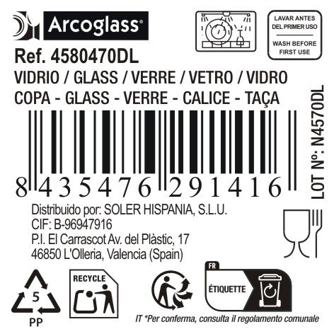 Inde Copa Arcoglass Sensation 47cl
