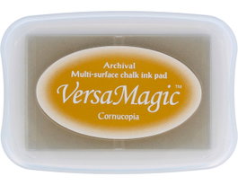 Tsukineko Versamagic Almohadilla de Tinta Amarillo Cornucopia Efecto Tiza 95x65mm