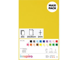 Innspiro Goma EVA amarillo claro láminas 20x30cm x 2mm (20 unidades)