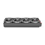 Thermaltake Riing Plus 14 LED RGB Radiator Fan TT Premium Black Pack de 3 unidades, Gris