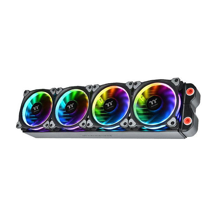 Thermaltake Riing Plus 14 LED RGB Radiator Fan TT Premium Black Pack de 3 unidades, Gris Thermaltake Riing Plus 14 LED RGB Radiator Fan TT Premium Black Pack de 3 unidades, Gris