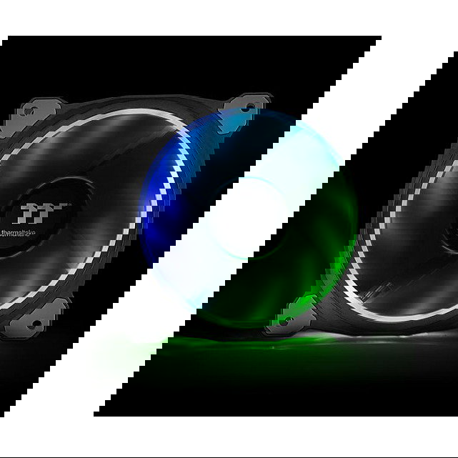 Thermaltake Riing Plus 14 LED RGB Radiator Fan TT Premium Black 3 Pack 140mm