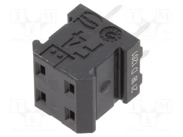 HARTING Conector de datos har-modular® de 4 pines recto hembra PCB a PCB