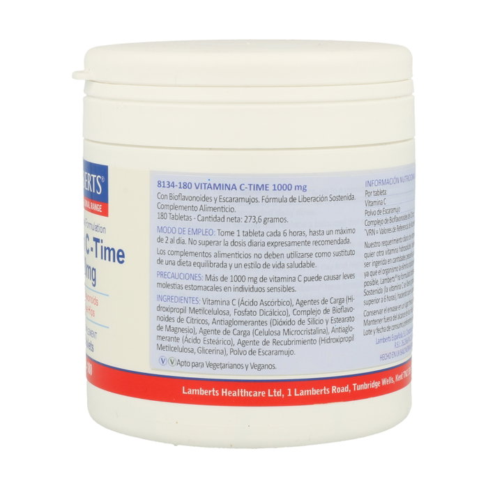Lamberts Vitamina C 1000mg Liberación Sostenida 180 tabletas Lamberts Vitamina C 1000mg Liberación Sostenida 180 tabletas